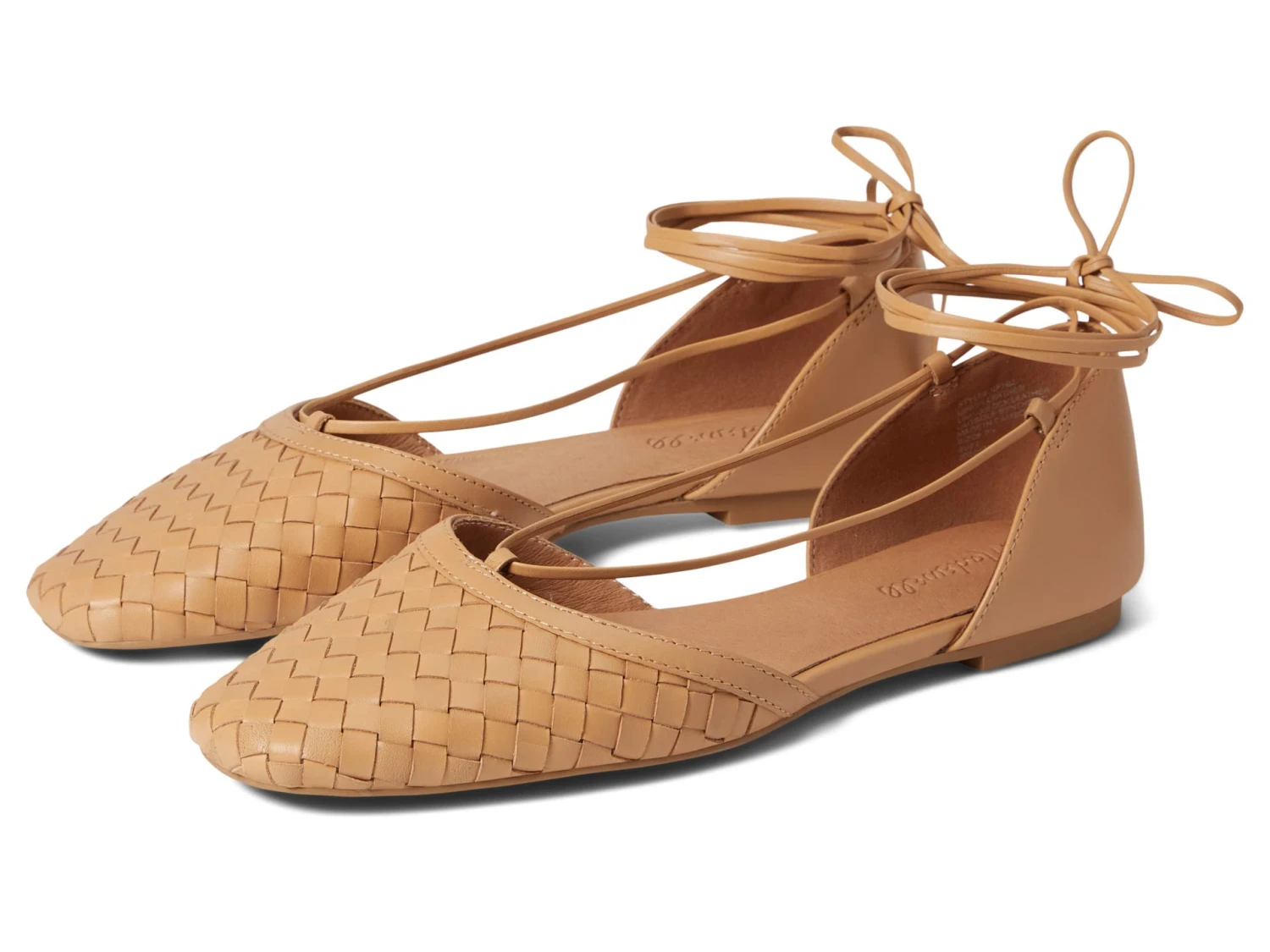 Madewell The Celina Lace-Up Flat In Woven Leather 3 Madewell The Celina Lace-Up Flat In Woven Leather